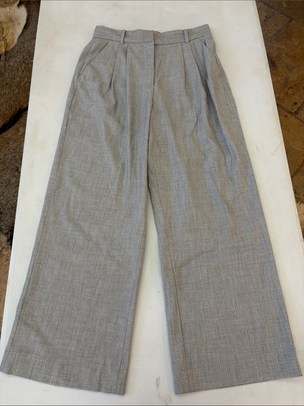 Abercrombie & Fitch Sloane Tailored Pants - Light Gray Curve Love